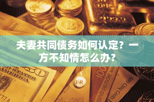 北京夫妻共同债务如何认定？一方不知情怎么办？